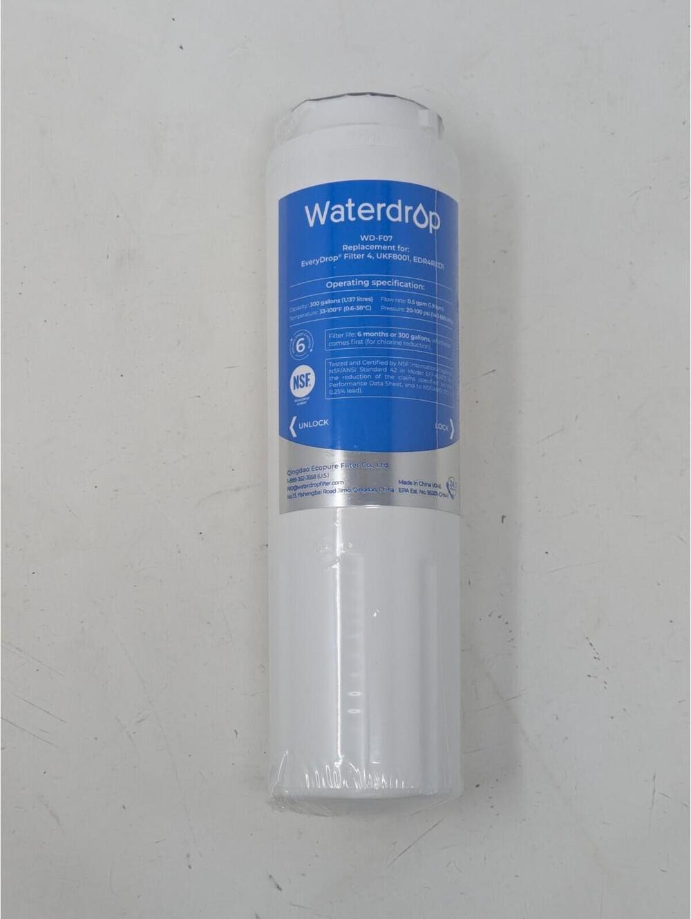 Waterdrop UKF8001 Refrigerator Water Filter 4, WD-F07